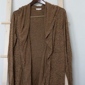 Silence + Noise Women's Hooded Cardigan Brown